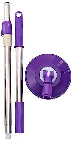 Healeved Mop Replacement Pole Acier Inoxydable Pour Serpillière Rotative Outils De Nettoyage Pratiques Et Légers