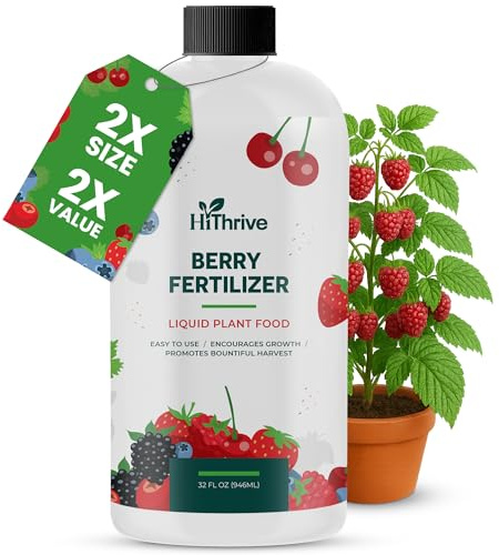 32oz Berry Fertilizer - Makes 32 Gallons of Fruit Tree Fertilizer for Elderberry, BlackBerry & More, Nutrient-Rich Liquid Plant Food for Strong Roots, Healthy Growth, and Flavorful Fruits