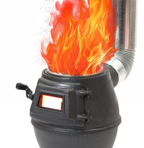 FJYAWEN Poêle à Bois Réchaud Mini Poêle à Bois en Fonte Rechaud Camping Mini Poêle à Charbon avec Fenêtre De Visualisation Chauffage Multi Combustibles pour Faire Bouillir l'eau