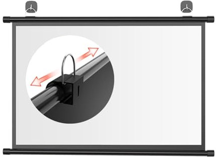 Schermo Proiettore 60/72 Pollici 16:9, Telo Per Proiettore Motorizzato, Telo Per Proiettore, 4: 3 HD, Pieghevole, Per Proiezioni Video, Con Gancio Adesivo, Per Casa, Feste, Ufficio, Aule(4:3,72in)