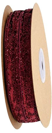 HOODANCOS 1 Rolle 1 Cm Breit Nicht Elastisches Beflockungsband Geschenkband Für Projekte Und Geschenkverpackungen