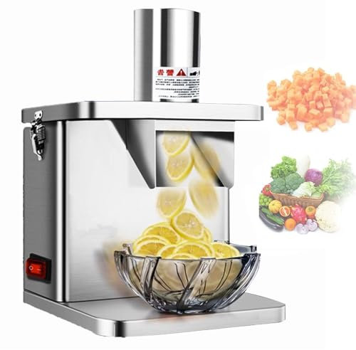 Commercial Machine,Vegetable Dicer Electric Vegetable Slicer Shredder Automatic Potato Onion Carrot Dicing Cube Cutting Machine Vegetable Chopper for Commercial Home Use