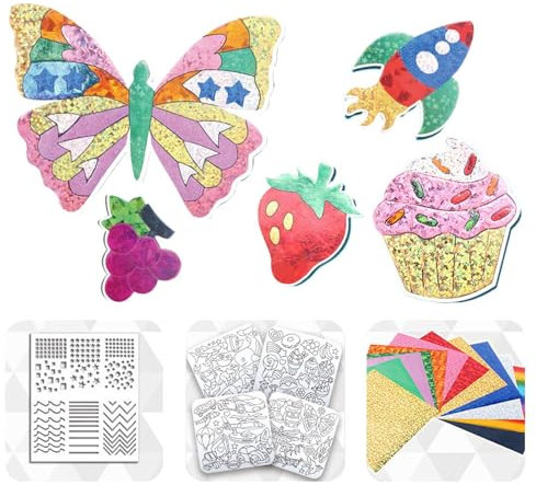 Handmade Foil Stickers for Scrapbooks, Stickers Made from Aluminum Foil, Custom Aluminum Stickers, Foil Stickers for Art Projects, Handmade Aluminum Stickers for Cards, Decorative Craft Stick