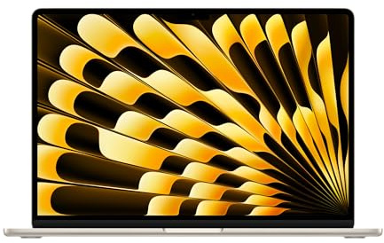 Apple MacBook Air 2023, M2 Chip With 8-Core CPU and 10-Core GPU (15-inch, 24GB RAM, 512GB SSD Storage) (QWERTY English) Starlight (Renewed)