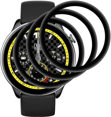 Beukei Protector de Pantalla Compatible con Amazfit GTR Mini 43mm, 3 Piezas Cristal Templado Irrompible, [Cristal Dureza 9H] [Anti-Rayaduras] Pantalla Templada