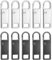 Keratobleem 10 Stück Metall Reißverschluss Zipper Pull, Abnehmbares Metall Zipper Pull, Reißverschluss Ersatz, für Geldbörse, Kleider, Jeans, Koffer, Gepäck