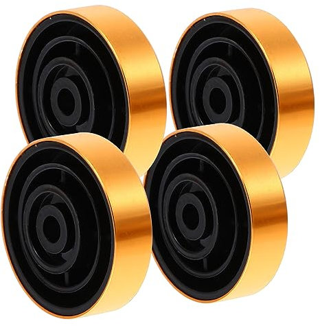 ARTIBETTER Anti Vibrations Füße Pads Aus Für Lautsprecher Und Verstärker Universelle Schwingungsdämpfer Mit Durchmesser Und Höhe Goldfarbe