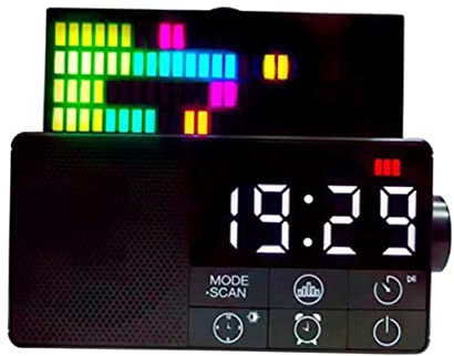 Hemobllo Radiowecker Mit LCD-Display Faltbarem Kabellosem Lautsprecher Ukw-Radio Automatischer Kanalwahl Und Weckerfunktion Für Und Raumdekoration