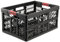 SomosTrade Klappbox 45L | Graphit - Rot | 54 x 28 x 37cm | mit Soft Touch Griffen | stabile Klappbox | Perfekte Aufbewahrung | (1 Klappbox - Graphit Rot)