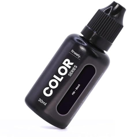 Fineely® Flüssigpigment - Schwarz - 30ml Tropfflasche | Pigmentkonzentrat für Farbe, Gips, Beton, Epoxidharz, Acrylfarbe | für Kunst, Modellbau, DIY, Basteln, Handwerk & Dekoration