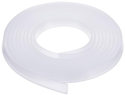 YOKIVE Clear Rubber U Channel Edge Trim, Silicone Door Seal Strip 2.4mm Slot Fit for 1.6-2.2 mm Edge | Metal Edge Guard Protector Great for Plywood, Glass, Sheet Metal (3 Meter)