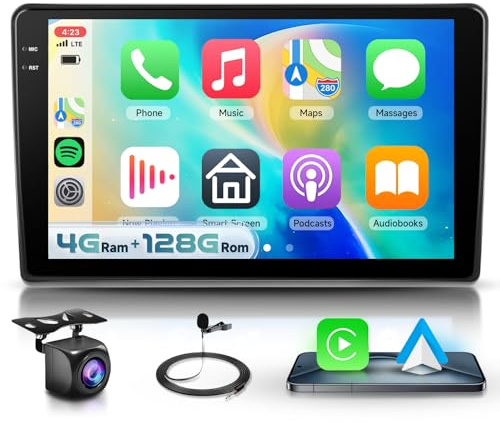 4G+128G Android Car Stereo for Fiat Ducato Peugeot Boxer Citroen Jumper 2006-2023 with DSP Wireless Carplay Android Auto, Hodozzy 9 1280P In-Cell Touchscreen BT 5.0 Car Radio GPS WiFi FM/RDS Camera