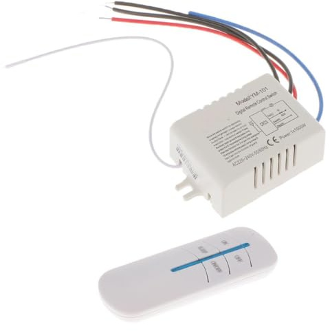 Telecomando senza fili della lampada con interruttore ricevitore + emettitore 220V