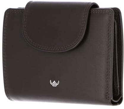 Golden Head Leder Geldbörse Polo RFID Protect Kombischeintasche mit Riegel 1237 Dunkelbraun