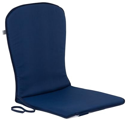 PATIO Blaue Stuhlauflage Niedriglehner 74 x 38 cm Sam Monoblock Auflage Sitzkissen mit Schnüren Wendekissen