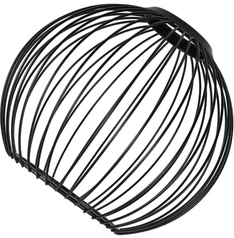 INOOMP Vintage Hängelampenschirm aus Eisen in Schwarz mit Dekorativem Schutzgitter Industrieller Lampenschirm für Haushalt und Raumbeleuchtung im Retro Stil