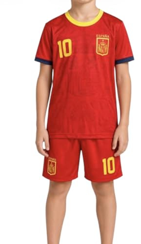 Fußballtrikot und Shorts (4-14 Jahre), Sommerausrüstung für Training und Schule, Spanien, 12