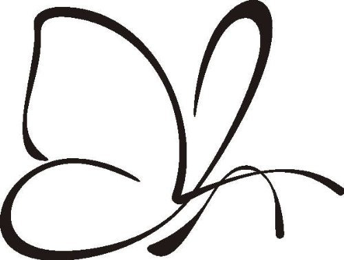 WANDTATTOO d318 Schmetterling fliegen 40x30 cm - schwarz
