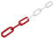 Gliederkette aus Kunststoff, stabile Absperrkette, rot-weiß, 25 m, Ø 8 mm