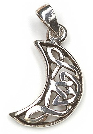 Drachensilber Keltischer Mond Anhänger Schmuck 925 Sterling Silber Unendlichkeit Kelten Mittelalter Schmuckstück
