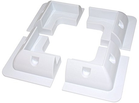 LOWENERGIE Solar Panel Mounting Bracket White Square Set Kit Adhesive Bond 4 Piece for Caravans, Motorhomes, Boats & Any Flat Surface