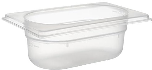APS 82150 GN-Behälter 1/9, 17,6 x 10,8 cm, 65 mm tief, 0,6 Liter, Skalierung, Polypropylen