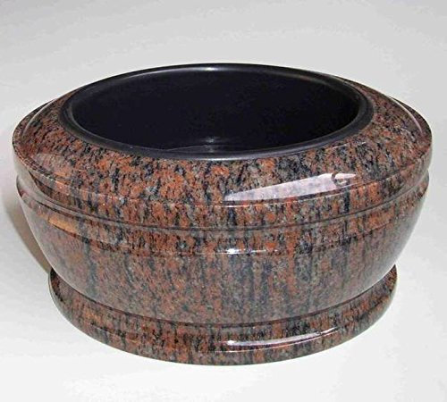 designgrab Bol funéraire exclusif Grande XXL - Diamètre 50 cm - En granit Gneis Halmstad