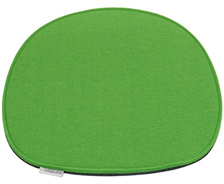7even Filz Auflage Ovale Filzmatte 8mm Filz-Auflage-Polster Premium Exklusiv ideal für viele Klassiker Sidechairs (35,5 x 39, Grau/Grün)