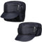 Lipodo Piumino Armycap mit Ohrenklappen Herren - Wasserabweisende Cap mit Innenfutter - Herrencap aus Baumwolle - Kappe Herbst/Winter - Wintercap dunkelblau M (56-57 cm)