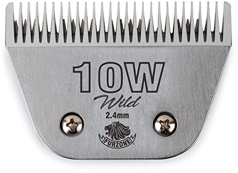 FURZONE Detachable Blade - Size 10W Wide Blade 3/32, Made of Extra Durable Japanese Steel, Compatible with Most Andis, Oster, Wahl A5 Clippers