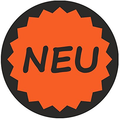 Aktionsetiketten NEU mit Rand - Durchmesser 30 mm - Leuchtrot - 1.000 Stück (2)