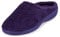 Isotoner Women Ladies Popcorn Terry Mule Slippers Open Back, Blue (Navy Nav), 8 UK