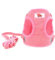Zunea Hundegeschirr mit Leine Kleine Hunde Welpen Verstellbar Reflektierend No Pull Weiches Netzgewebe Cord-Weste Brustgeschirr für Jungen/Mädchen Haustiere, Puppia, Chihuahua, Katzen Rose XS