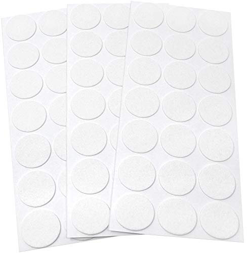 Adsamm® / 63 x Selbstklebende Filzgleiter/Weiß/ø 30 mm/Rund / 1.5 mm dünne Selbstklebende Möbelgleiter aus Filz