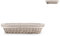 H&h cesto portagrissini ovale vimini e tessuto grigio cm43x18x10