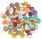 PH PandaHall 50 Stück Harz-Holzrohlinge flach rund geometrische Rhombus Holz Cabochons Vintage Harz Holz Statement für Halskette Ohrring Schmuck Findings (gemischte Farben, 10 mm)