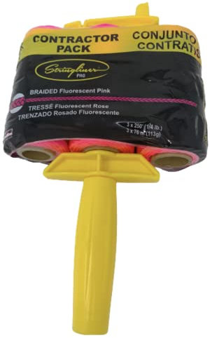 US Tape Company US Tape 45162 Stringliner® PRO Fl. Pink Braid CTR PCK - 750' Masons Twine w/Reel