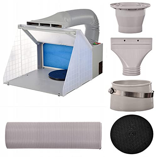 Cabine de peinture aérographe portable avec plate-forme rotative