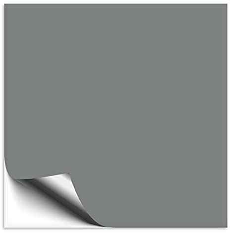 200 Stück Fliesenaufkleber grau 15x15 cm glänzend, Klebefolie für Fliesen in Küche & Bad, Fliesen einfach überkleben mit selbstklebender Fliesenfolie in glanz Optik