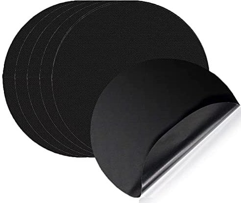 Deror 10 pièces Tapis de Cuisson Barbecue, 24 cm diamètre Outils Haute Température, Tapis antiadhésif réutilisable poêle à Frire Barbecue Tapis de Cuisson Feuille Huile de Cuisson Tampon pour Cuisine