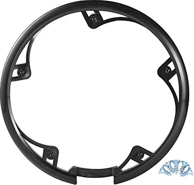 X AUTOHAUX Kettenradabdeckung für Kettenradgarnitur, 48 Zähne, 10 cm, 5 Löcher, Schwarz