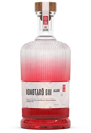 Momotarō Gin Akainu mit japanischen Botanicals: Yamazakura Kirsche, Erdbeere, Yuzu, 42% vol. (1 x 0.5 l) Vegan - Ideal als Geschenk!