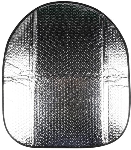 WALSER Cubre Volante Térmico, Volante de Protección Solar, Cubre Volante-Verano, Cubre Volante-Calor de Coche 50x44cm plata