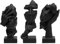 prosfalt Denker-Statue, Stille ist Gold, abstrakte Kunstfigur, kein Hören, kein Sehen, kein Sprechen, moderne Harz-Skulpturen, dekorative Objekte, Dekoration für Zuhause, Büro, Bücherregal,