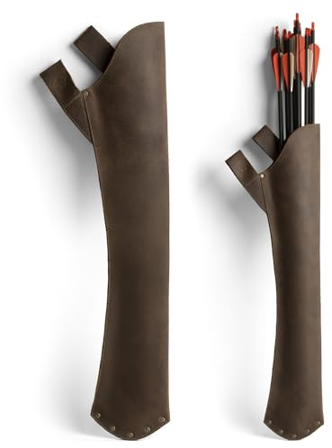 Leather Hip Quiver for Arrows, Hunting Quiver Arrow Holder, Archery Quivers Holder, Best Compound Bow Arrow Quiver for Recurve Bow, Back Quiver, Design for Archery Crossbow Quiver
