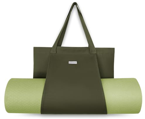 Cwokarb Women Yoga Mat Bag Canvas Tote For Yoga Bags And Carriers Fits All Your Stuff, Pilates, Travel Office Beach Workout
