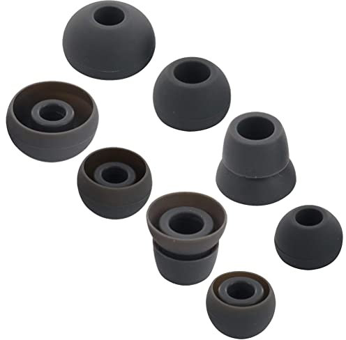 Earbud Tips Replacement Earbud Tips Headphone Earbud Tips Replacement Silicone Ear Tips Earbuds Eargels Compatible with Beats by dr dre Powerbeats 1 2 3 Wireless Stereo Earphones 4 Pairs(Dark Gray)
