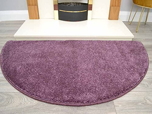 RSM RUGS Half Moon Semi Circle Floor Rugs Rug Carpet Mat Cheap (Purple)