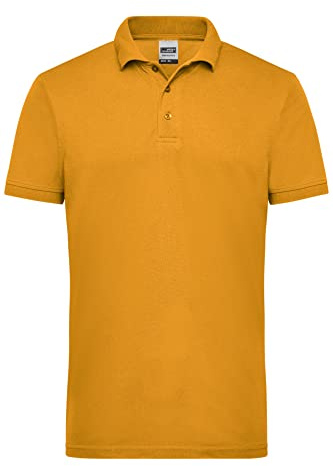 James & Nicholson Herren Workwear Polo - Robustes Poloshirt für Hobby und Beruf | Farbe: gold-yellow | Grösse: M