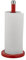 Relaxdays Dérouleur Non Fixe essuie-Tout, Acier Inoxydable, Support pour la Cuisine, HxD : 35 x 15 cm, Rouge - argenté